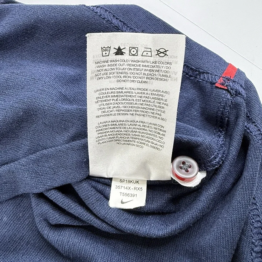 Nike Baseball Dri-Fit Performance Polo Boston Red Sox Navy Blue Mens Medium
